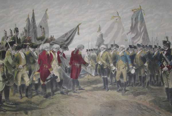 Surrender Of General Cornwallis At Yorktown. After The Painting By ...