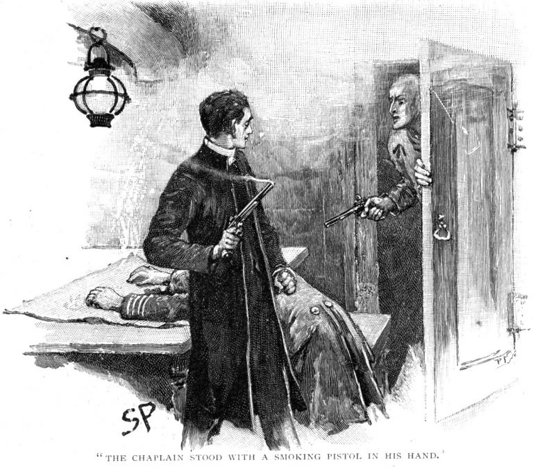 Sherlock Holmes The Gloria Scott the chaplain stood with a smoking pistol in his hand