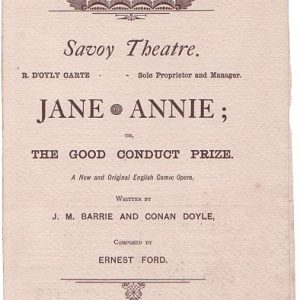 Jane Annie Comic Opera by James Matthew Barrie and Arthur Conan Doyle