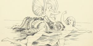 Fairies and Nautilus Illustration by E. Gertrude Thomson