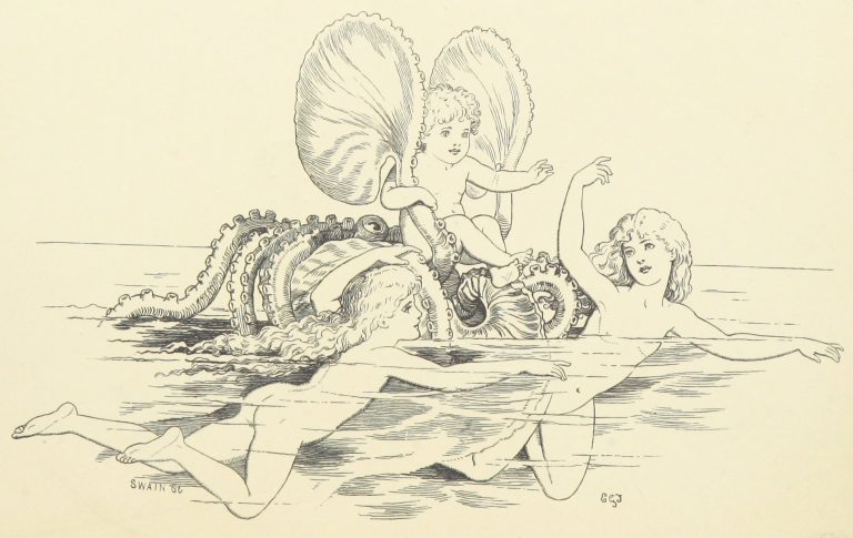 Fairies and Nautilus Illustration by E. Gertrude Thomson