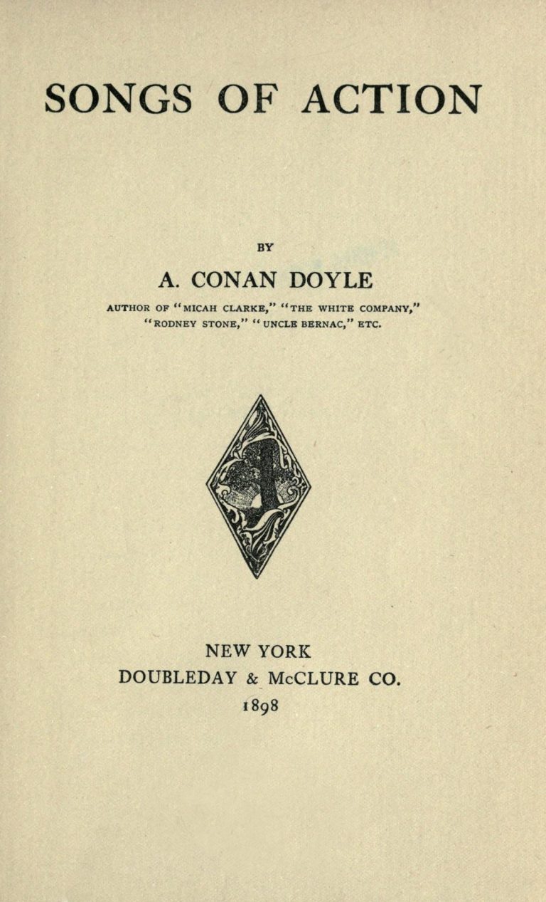 Songs of Action Poetry by A Conan Doyle