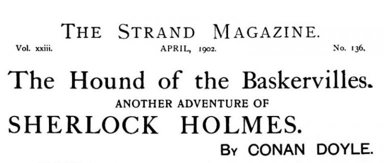 Sherlock Holmes The Hound of the Baskervilles The Strand Magazine April 1902