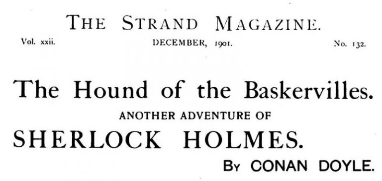 Sherlock Holmes The Hound of the Baskervilles The Strand Magazine December 1901