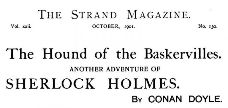 Sherlock Holmes The Hound of the Baskervilles The Strand Magazine October 1901