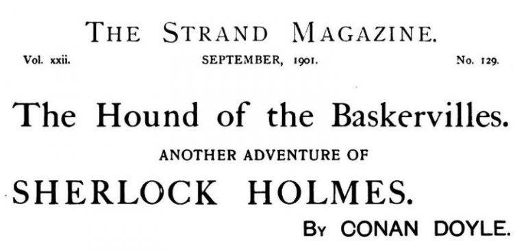 Sherlock Holmes The Hound of the Baskervilles The Strand Magazine September 1901