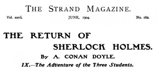 Sherlock Holmes The Three Students