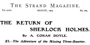 Sherlock Holmes The Missing Three-Quarter