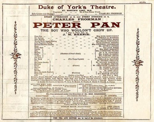 Peter Pan Play at the Duke of York Theatre