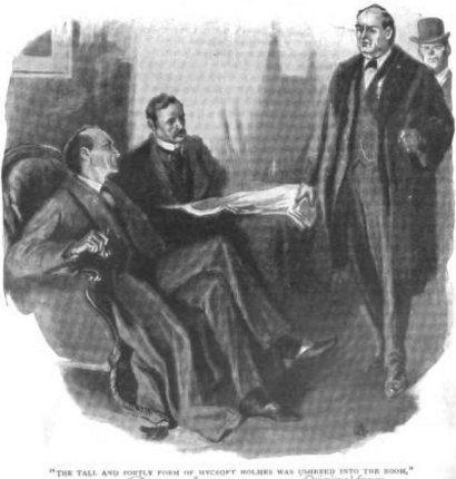 Sherlock Holmes The Adventure of the Bruce-Partington Plans the tall and portly form of Mycroft Holmes was ushered into the room