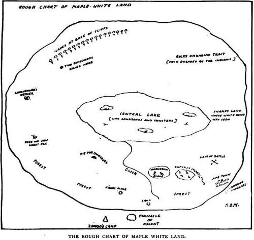 The Lost World The rough chart of Maple White Land