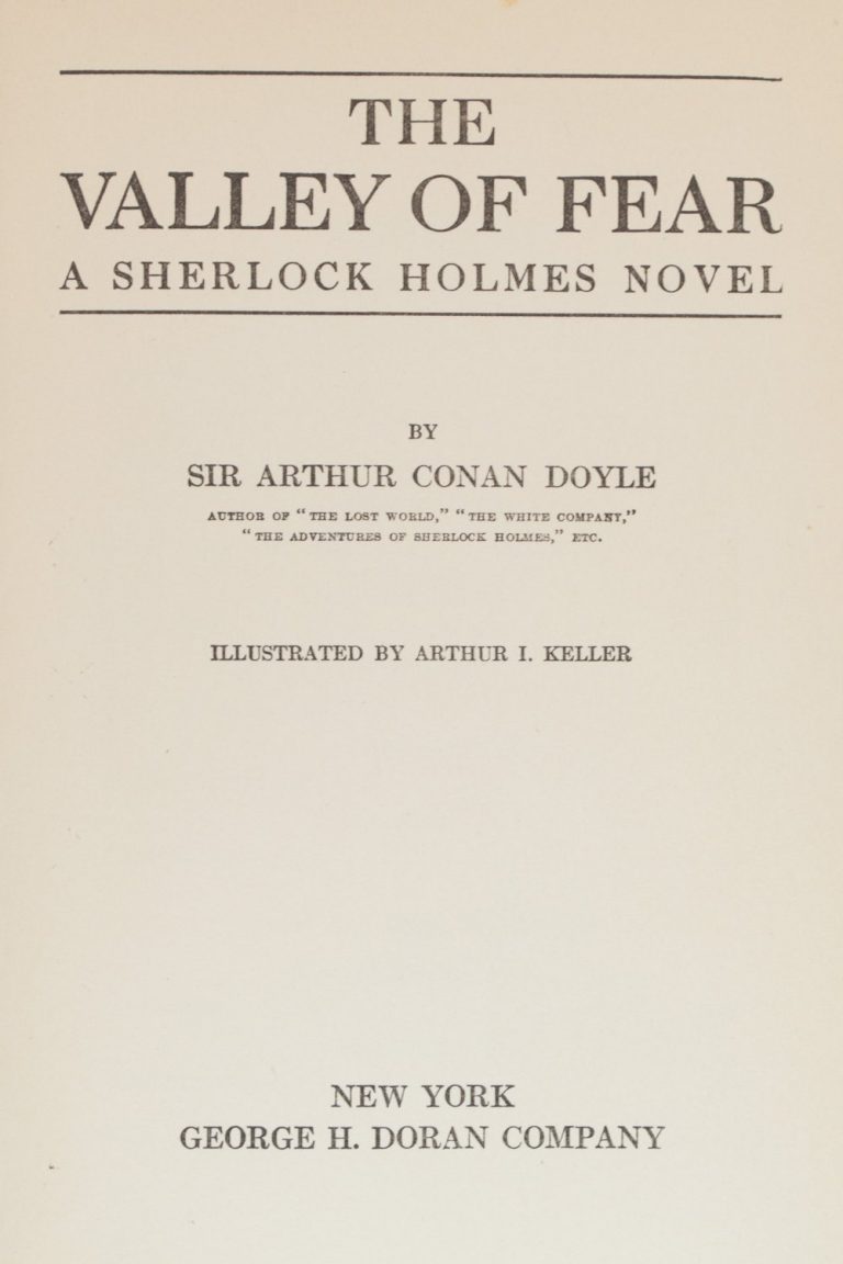 Sherlock Holmes The Valley Of Fear Arthur Conan Doyle