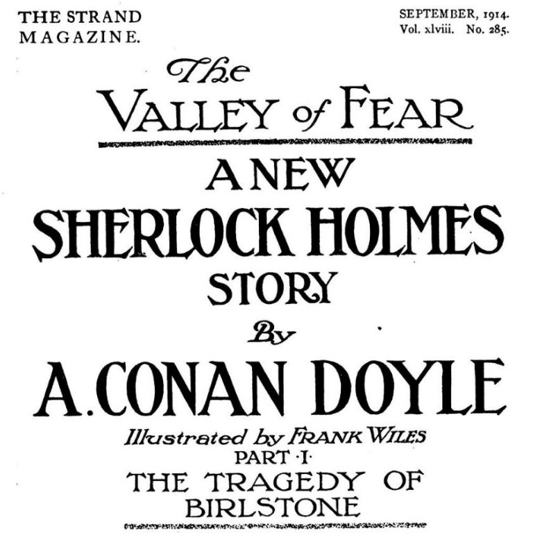The Valley Of Fear Part 1 The Strand Magazine