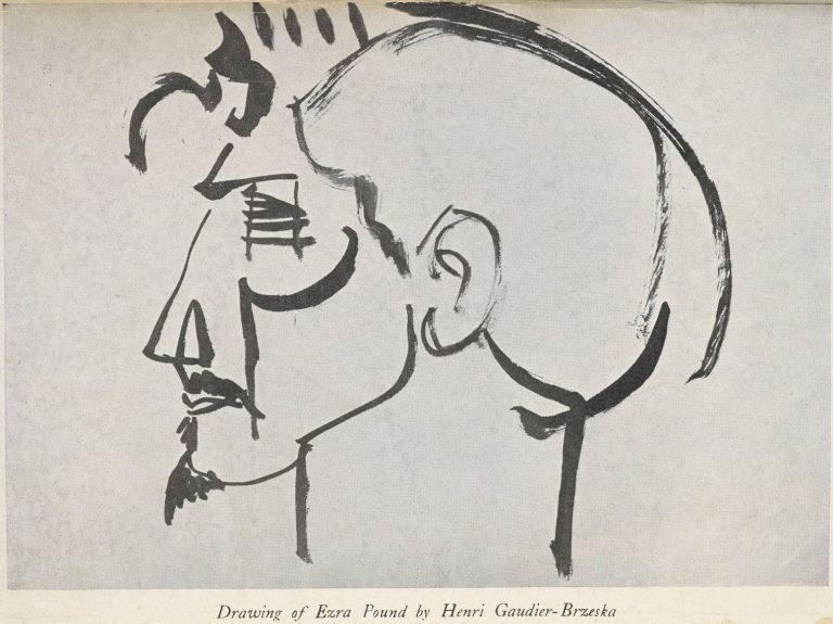 Drawing of Ezra Pound by Henri Gaudier-Brzeska