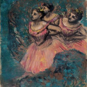 Three Dancers Painting by Edgar Degas