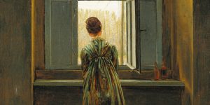 Woman at a Window Painting by Caspar David Friedrich