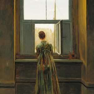 Woman at a Window Painting by Caspar David Friedrich