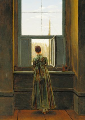 Woman at a Window Painting by Caspar David Friedrich