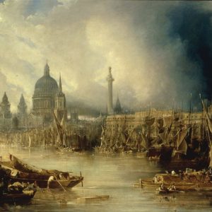 London from the Thames Painting by John Gendall