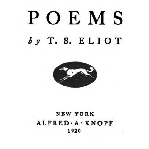 Poems by T. S. Eliot 1920