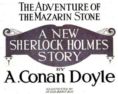 Sherlock Holmes The Adventure of the Mazarin Stone