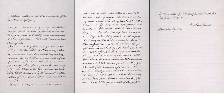 Abraham Lincoln's Gettysburg Address Alexander Bliss Copy