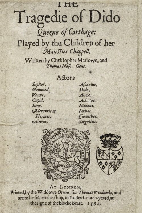 The Tragedy of Dido Queen of Carthage by Christopher Marlowe