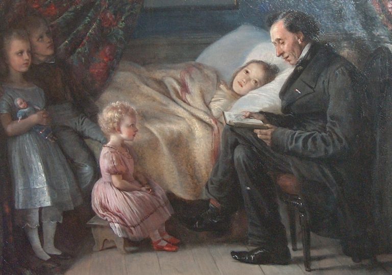 Hans Christian Andersen Painting by Elisabeth Jerichau-Baumann