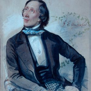 Hans Christian Andersen Watercolour by Carl Hartmann
